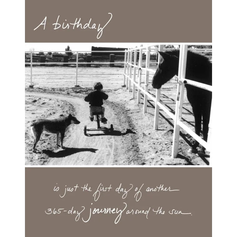 Boy On Tricycle - Greeting Card - Birthday