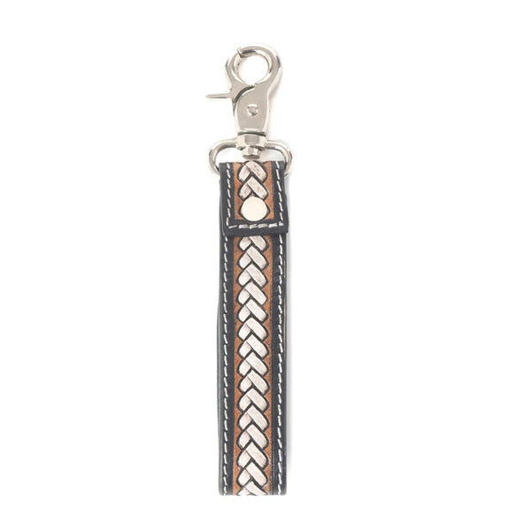 Braided Buckle Hairon Key Chain In Dusty Bronze - Lady of the Lake