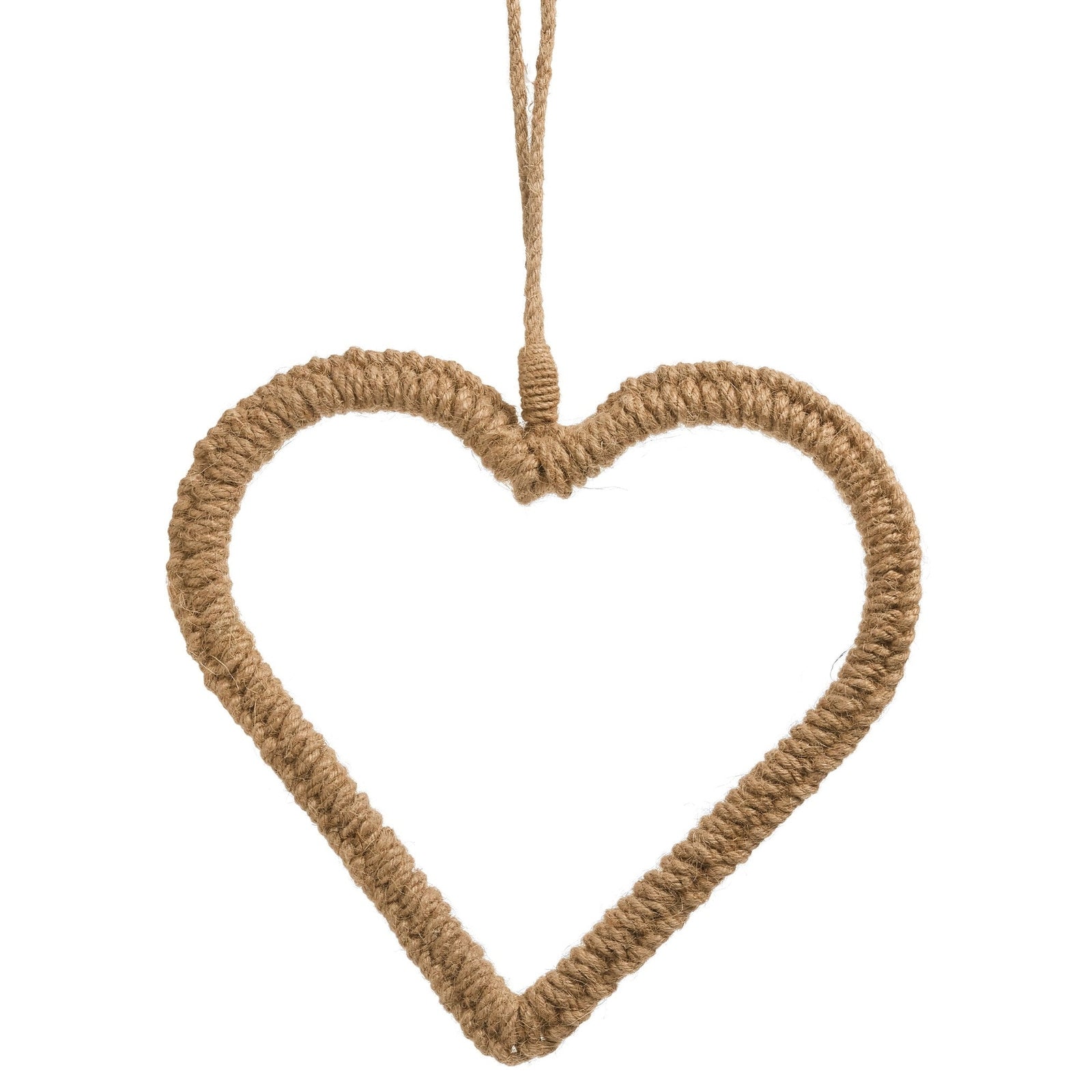 Braided Jute Heart Ornament