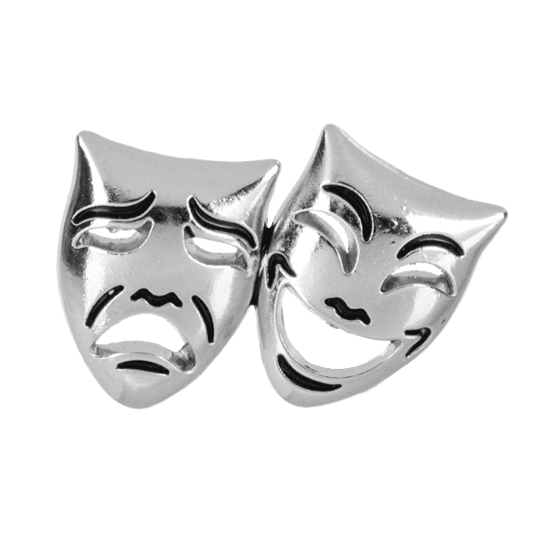 Break A Leg - Comedy & Tragedy Mask Charm - Lady of the Lake