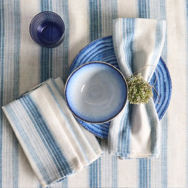 Brushed Stripe - Linen Blend Napkins - Set of 4 - Lady of the Lake