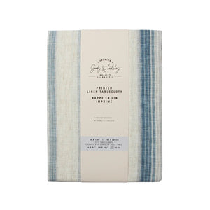 Brushed Stripe - Linen Blend Tablecloth - Lady of the Lake