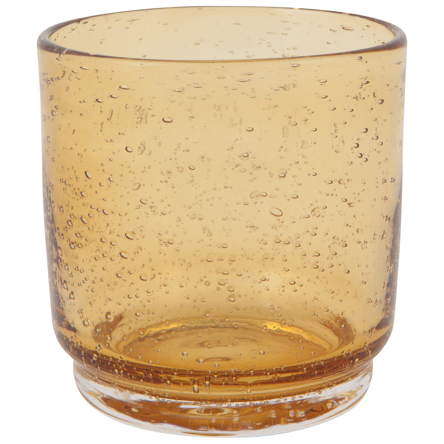 Bubbled Tumbler Glass - Amber - Lady of the Lake