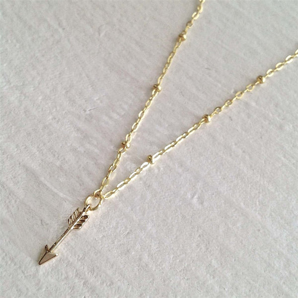 Bullseye Tiny Arrow Charm Necklace - Lady of the Lake