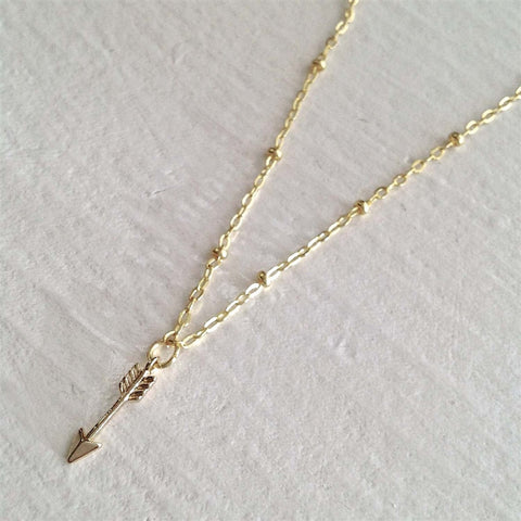 Bullseye Tiny Arrow Charm Necklace - Lady of the Lake