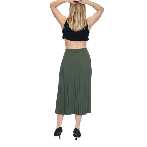 Camden Pleated Scuba Crepe Skirt - Lady of the Lake