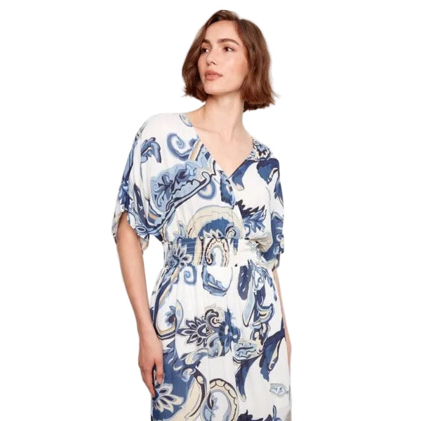 Camille Printed Dolman Sleeve Maxi Dress - Lady of the Lake