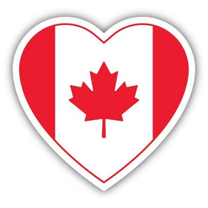 Canada Flag Heart Sticker