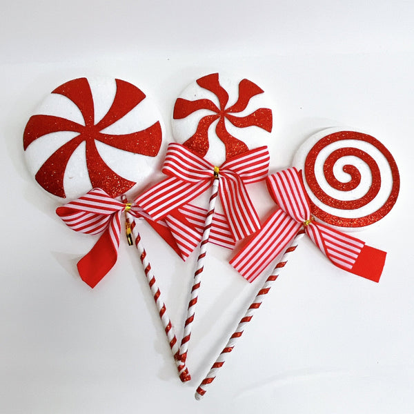 Candy Cane Lollipop Ornament