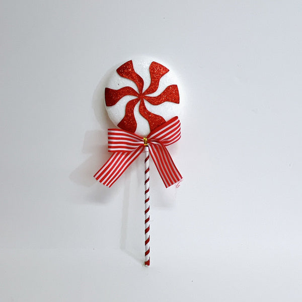 Candy Cane Lollipop Ornament