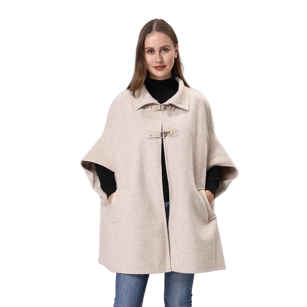 Cape With Flared Sleeve & Buckle Closure - Lady of the Lake