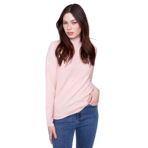 Cara Textured Mock Neck Knit Sweater - Lady of the Lake