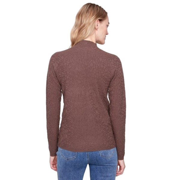 Cara Textured Mock Neck Knit Sweater - Lady of the Lake