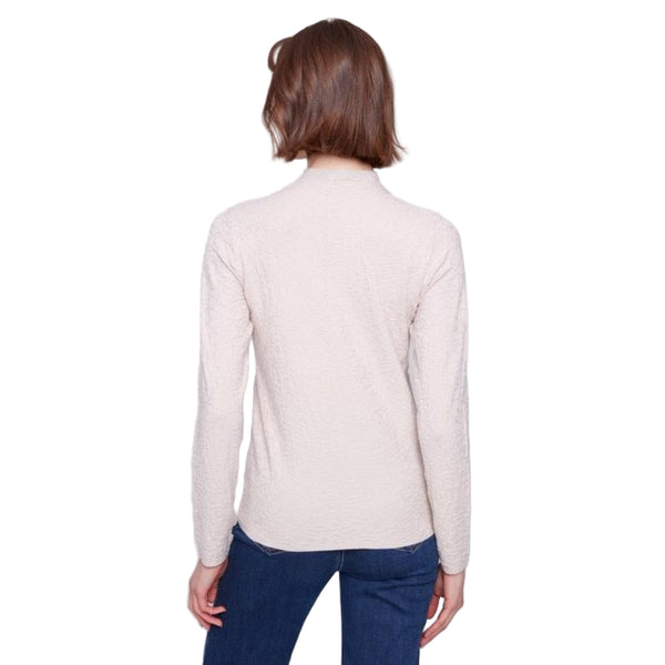 Cara Textured Mock Neck Knit Sweater - Lady of the Lake