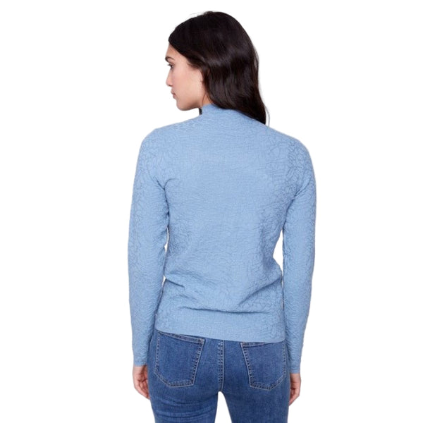 Cara Textured Mock Neck Knit Sweater - Lady of the Lake