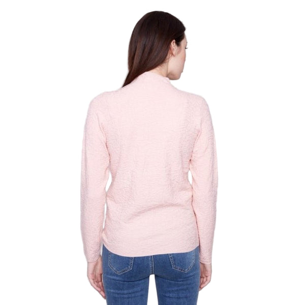 Cara Textured Mock Neck Knit Sweater - Lady of the Lake