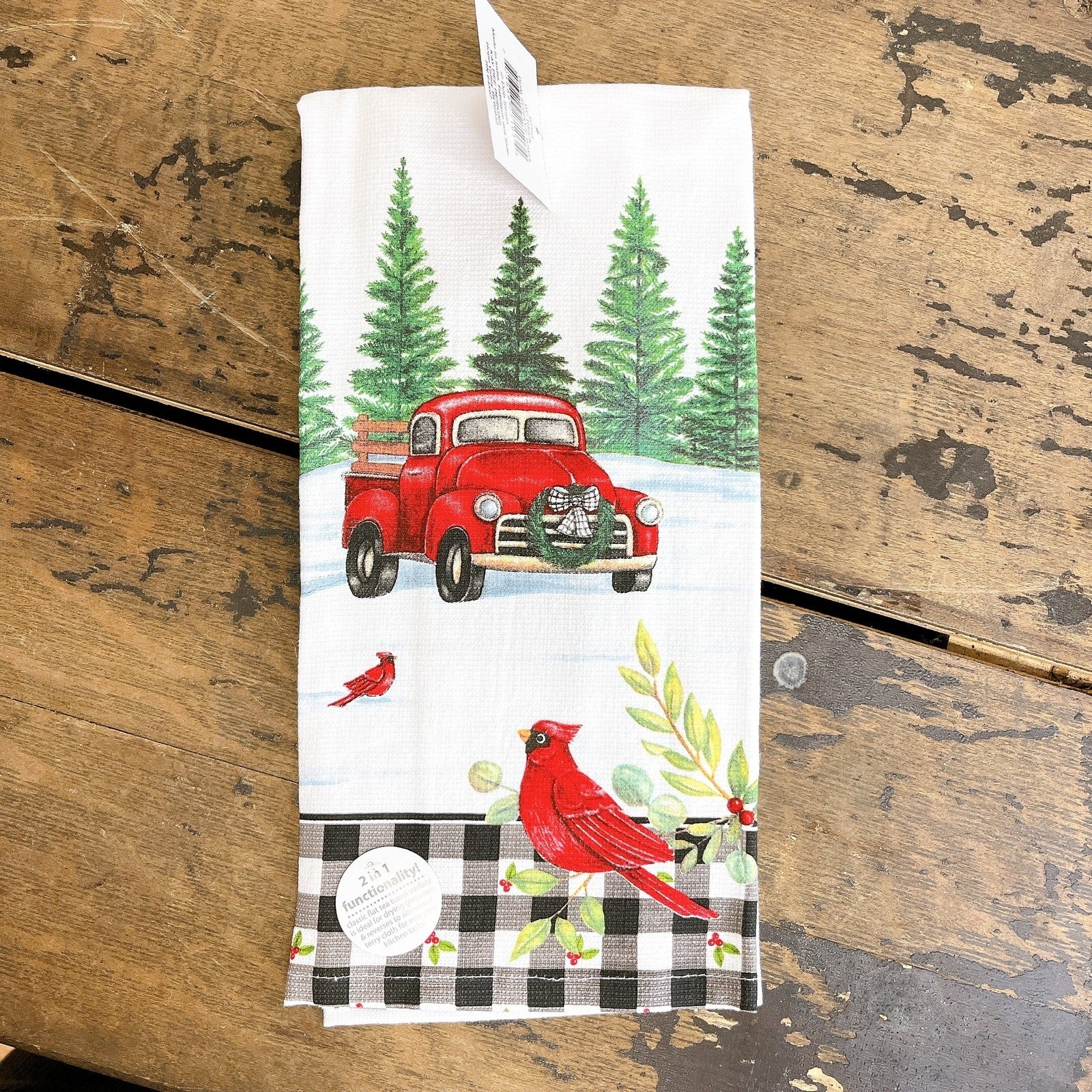 Cardinal & Truck Tea Towel