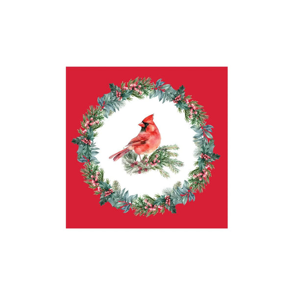 Cardinal Wreath - Paper Napkins - Lady of the Lake