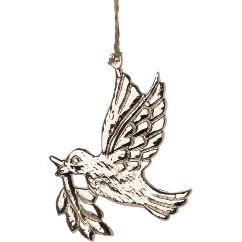 Cast Metal Dove Of Peace Ornament