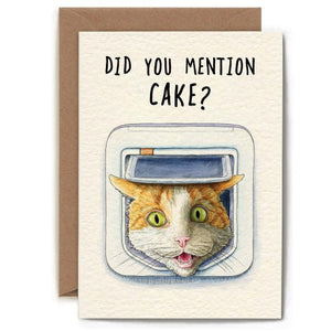 Cat Flap - Greeting Card - Birthday