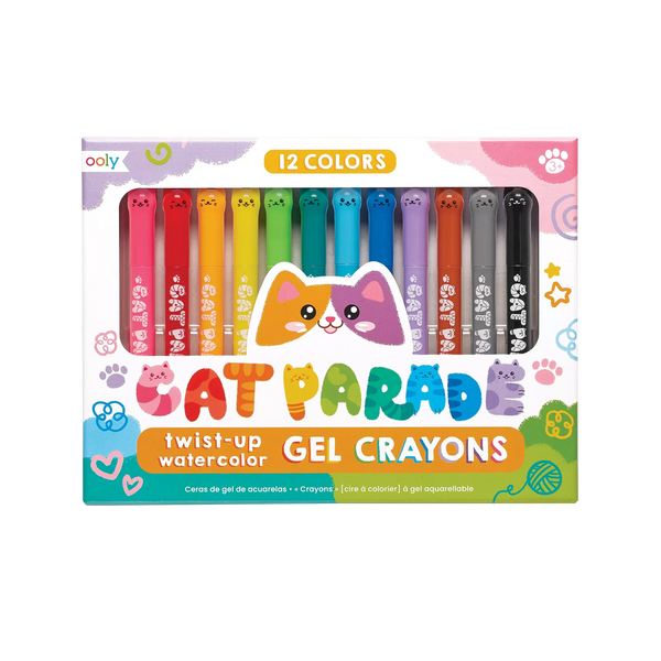 Cat Parade Gel Crayons - Set of 12 - Lady of the Lake