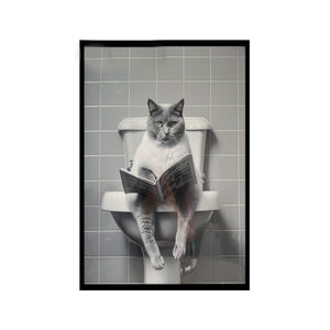 Cat Reading Newspaper - Artwork - Lady of the Lake