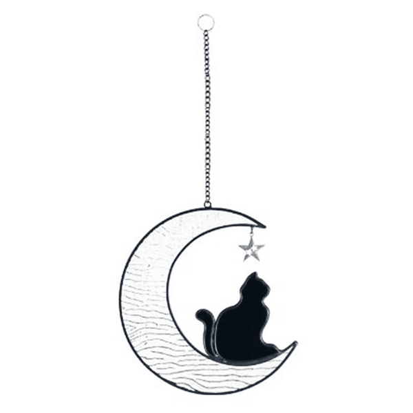 Cat Stained Glass Sun Catcher - Lady of the Lake