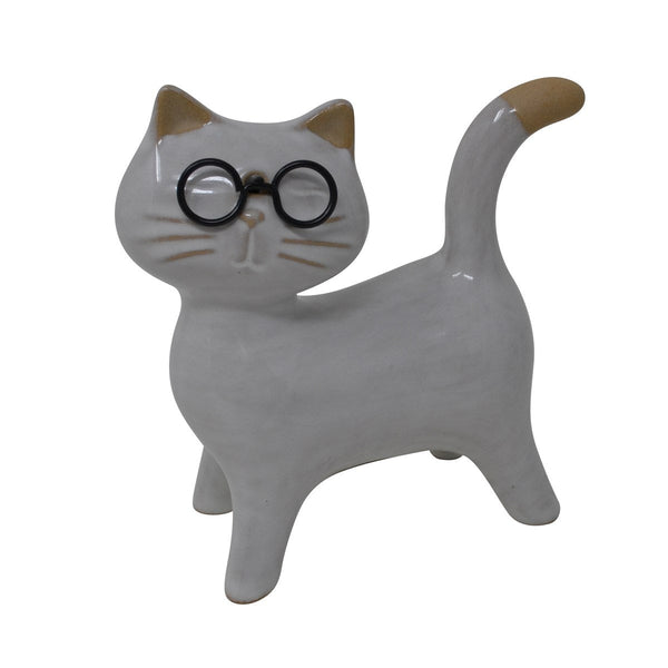 Cat With Glasses Figurine - Lady of the Lake