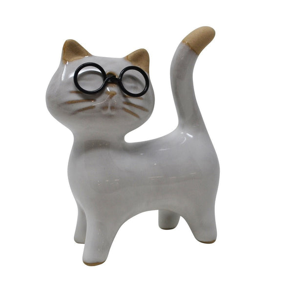 Cat With Glasses Figurine - Lady of the Lake