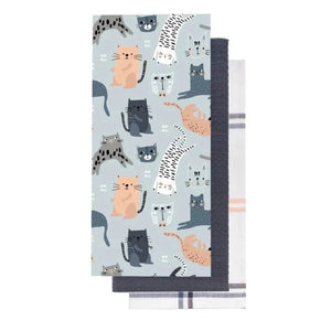 Cats Printed Kitchen Towel - Set of 3