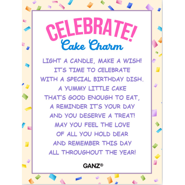 Celebrate - Cake Charm - Lady of the Lake