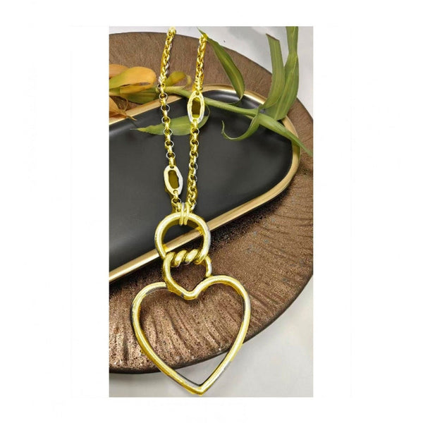 Chain Necklace With Heart Pendant - Lady of the Lake