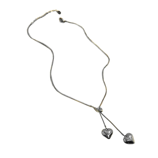 Chain Necklace With Heart Pendants - Lady of the Lake