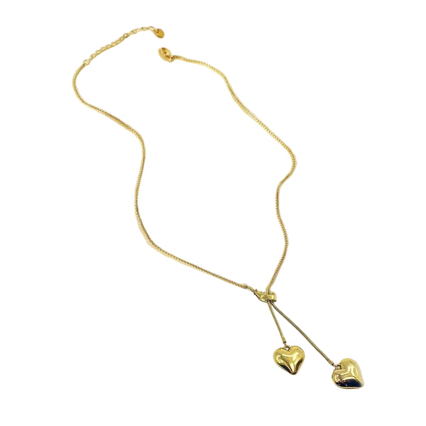 Chain Necklace With Heart Pendants - Lady of the Lake
