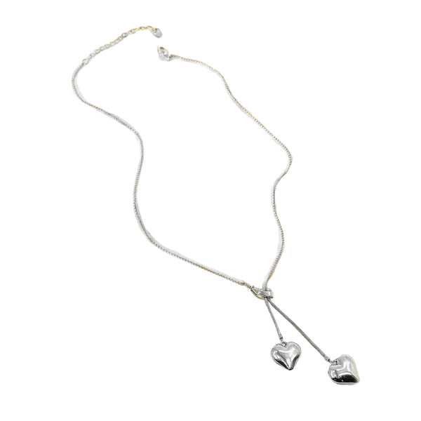 Chain Necklace With Heart Pendants - Lady of the Lake