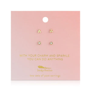 Charm & Sparkle - Dot Trio + Sparkle Stud Earrings - Lady of the Lake