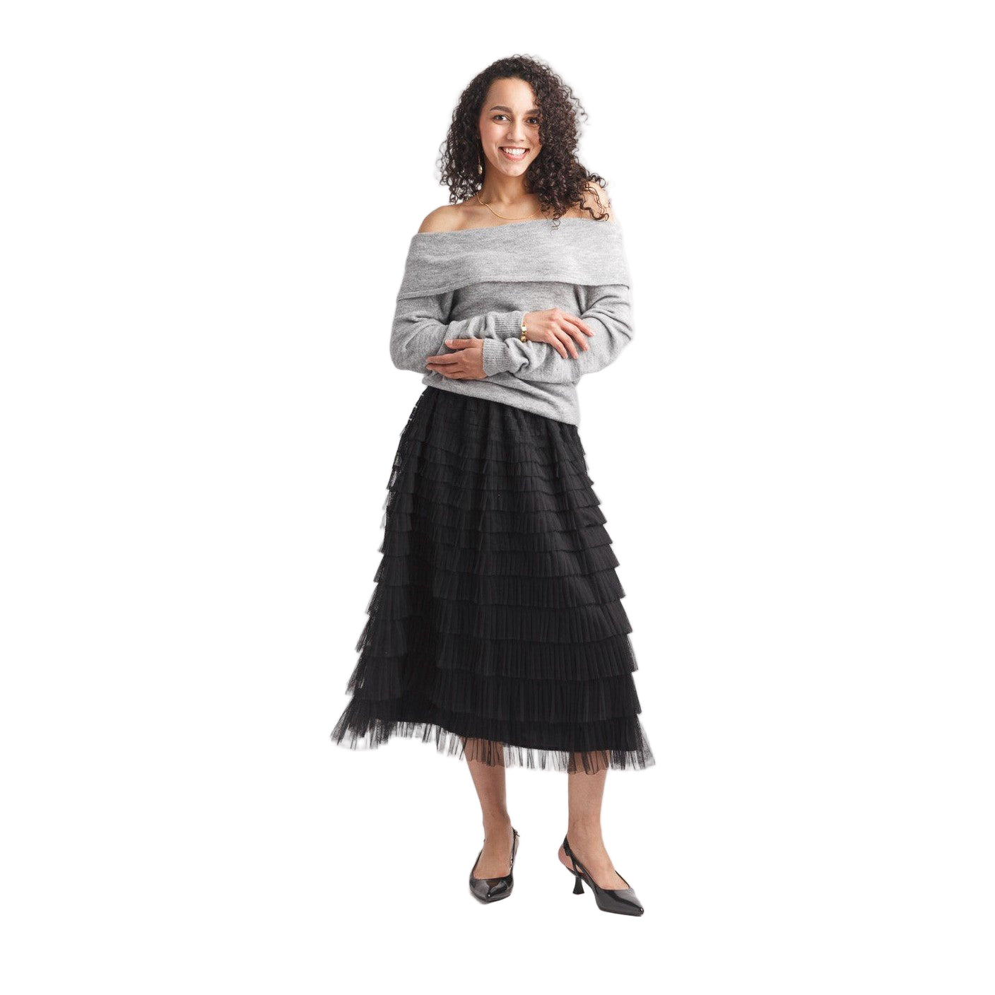 Charolette Mesh Tiered Ruffle Skirt - Lady of the Lake