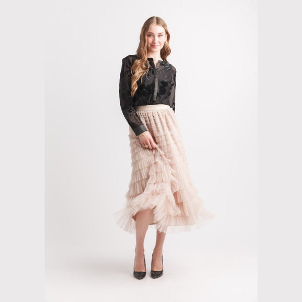 Charolette Mesh Tiered Ruffle Skirt - Lady of the Lake