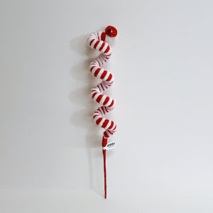 Chenille Candy Cane Pick