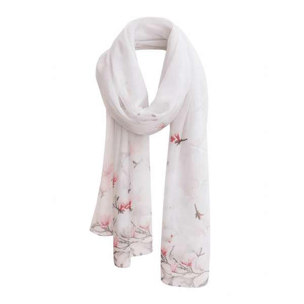 Chiffon Scarf - Early Blooms - Lady of the Lake