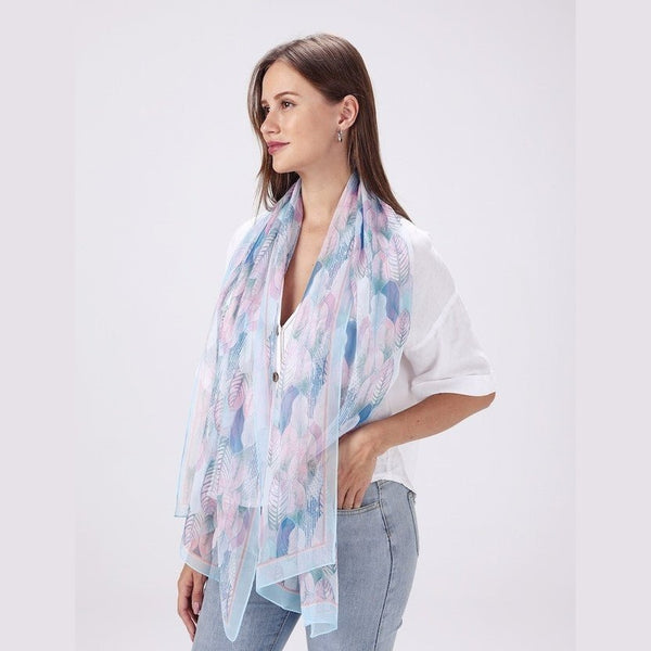 Chiffon Scarf - Feathers