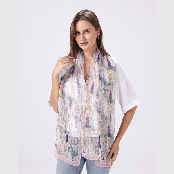 Chiffon Scarf - Feathers