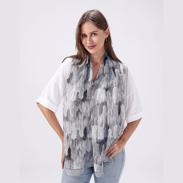 Chiffon Scarf - Feathers