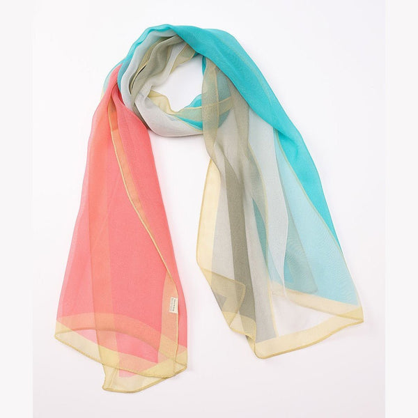 Chiffon Scarf - Modern Colour Block - Lady of the Lake