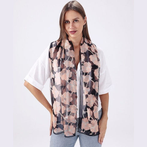 Chiffon Scarf - Modern Floral