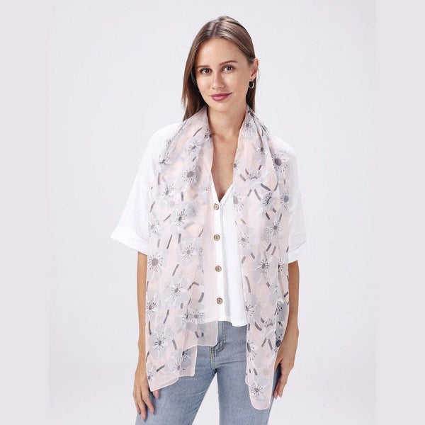 Chiffon Scarf - Modern Floral