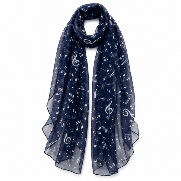 Chiffon Scarf - Music Notes