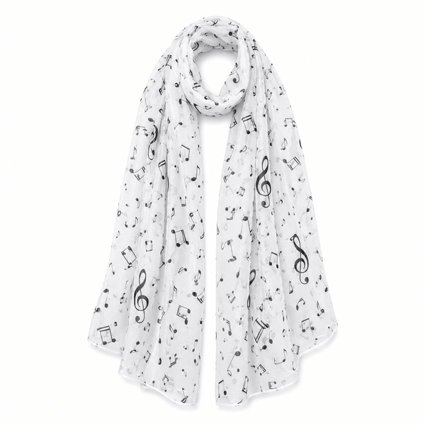 Chiffon Scarf - Music Notes