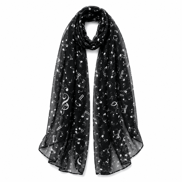 Chiffon Scarf - Music Notes