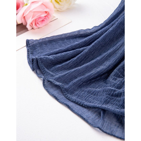 Chiffon Scarf - Plain Pleated